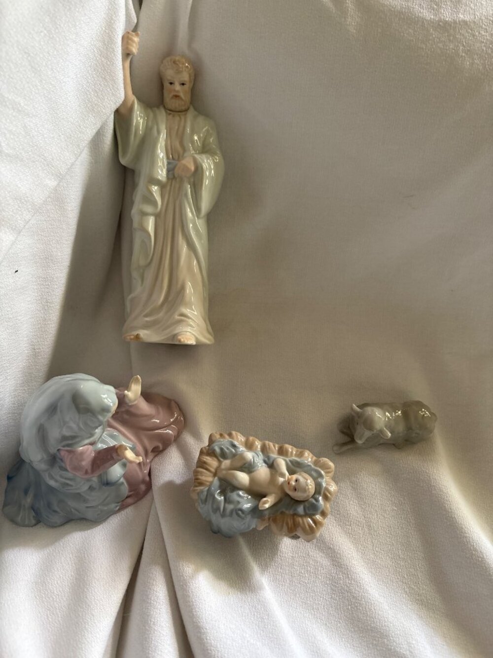 Nativity Porcelain Figurine Set 1986 Enesco Paul L. Connolly Made In Korea